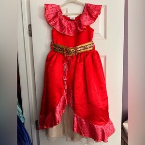 Disney princess Elena Costume sz 5-6 girls with belt.